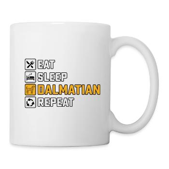 Manger sommeil dalmatien répéter - Mug blanc - blanc - Droite