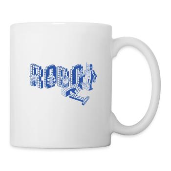 Kleiner Roboter mit Blumen Robot - Tasse - Weiß - Rechts
