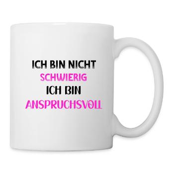 Je ne suis pas difficile je suis exigeante PNK BLK - Mug blanc - blanc - Droite