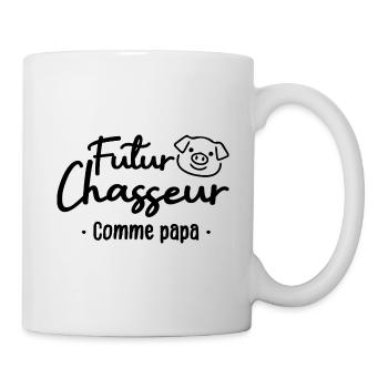 Futur chasseur comme papa - Mug blanc - blanc - Droite