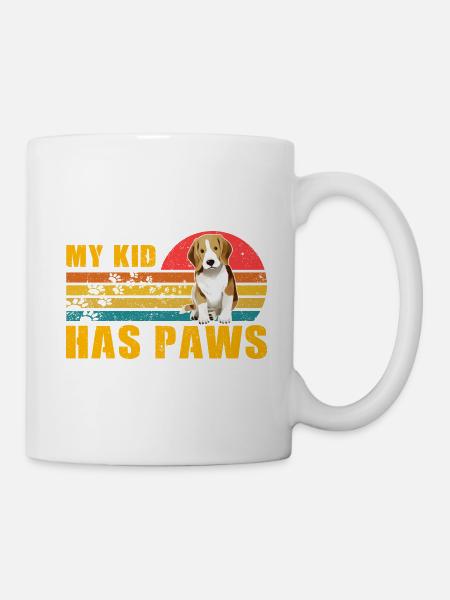 My Kid has paws Beagle - Tasse - Weiß