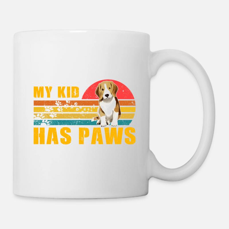 My Kid has paws Beagle - Tasse - Weiß