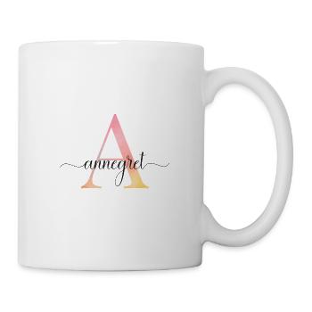 A | Monogram | Name | Annegret |Watercolor - Mug - white - Right