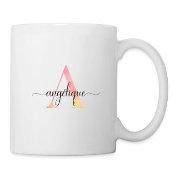 A | Monogram | Name | AngéliqueWatercolor - Mug - white - Right