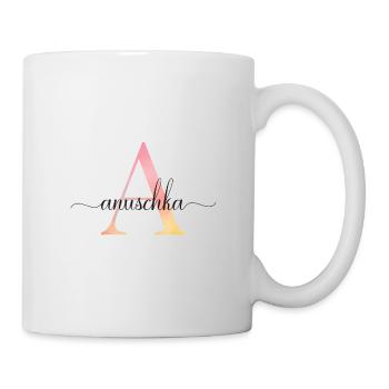 A | Monogram | Name | AnuschkaWatercolor - Mug - white - Right