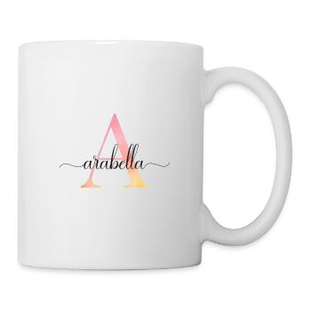 A | Monogram | Name | Arabella |Watercolor - Mug - white - Right