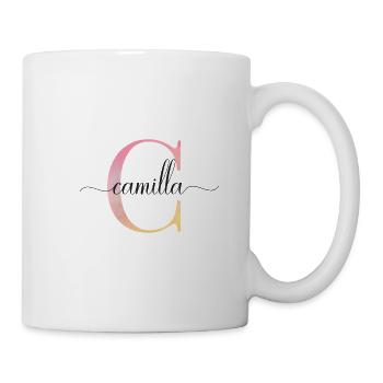 C | Monogramm | Name | Camilla |Watercolor - Tasse - Weiß - Rechts
