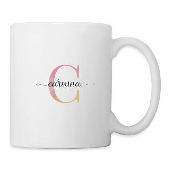 C | Monogram | Name | Carmina |Watercolor - Mug - white - Right