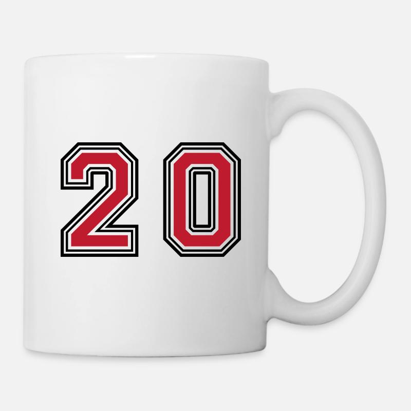 Symbole numérique 20 - Mug blanc - blanc