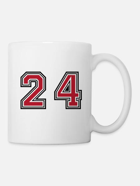 24 symboles numériques - Mug blanc - blanc