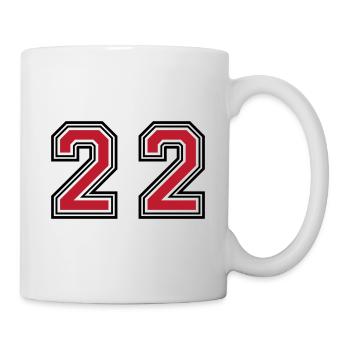 22 symbole numérique - Mug blanc - blanc - Droite