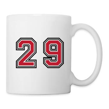 29 Zahl symbol - Tasse - Weiß - Rechts