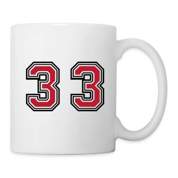 33 Zahl symbol - Tasse - Weiß - Rechts
