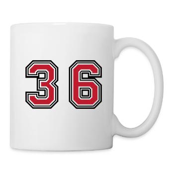 36 Symbole numérique - Mug blanc - blanc - Droite