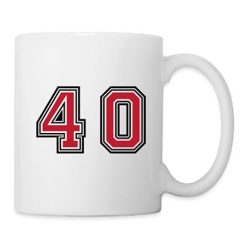 Symbole de 40 chiffres - Mug blanc - blanc - Droite
