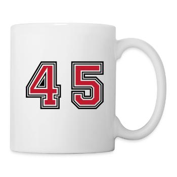 45 Zahl symbol - Tasse - Weiß - Rechts
