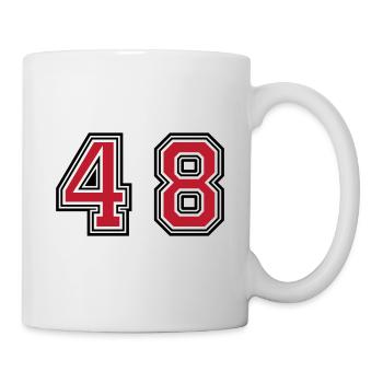 48 Zahl symbol - Tasse - Weiß - Rechts