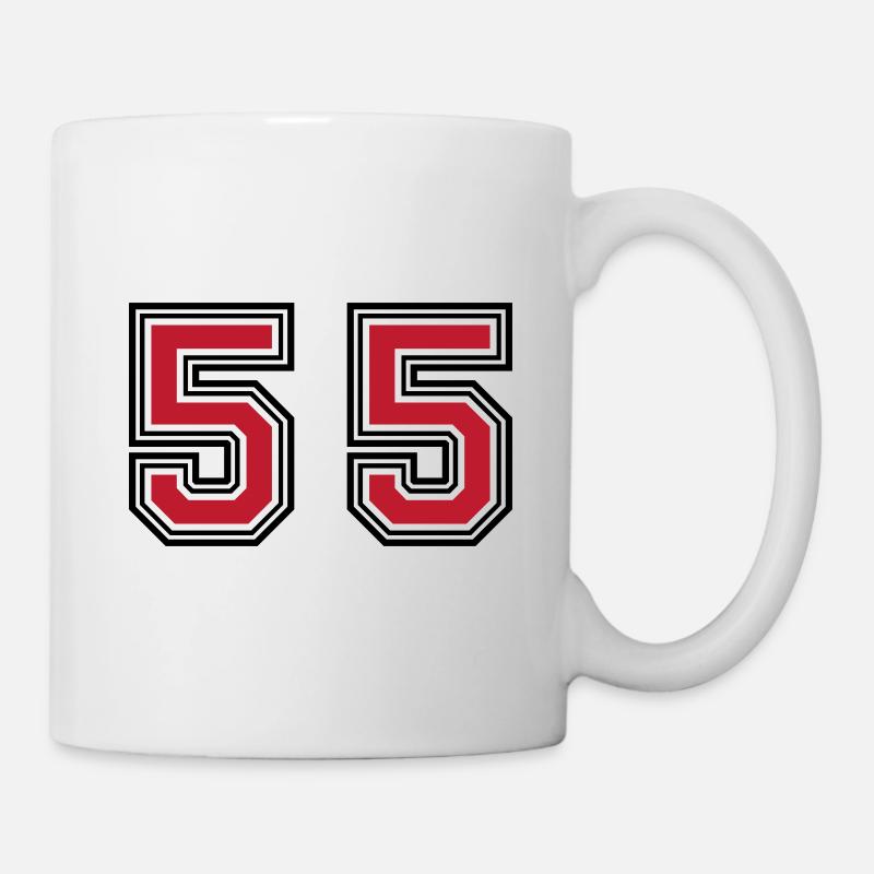 55 Zahl Symbol - Tasse - Weiß