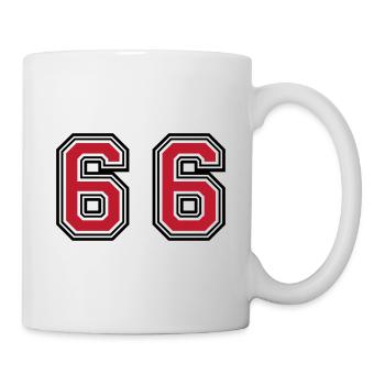 66 Symbole numérique - Mug blanc - blanc - Droite