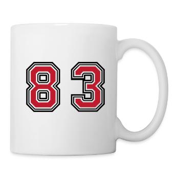83 Symbole numérique - Mug blanc - blanc - Droite