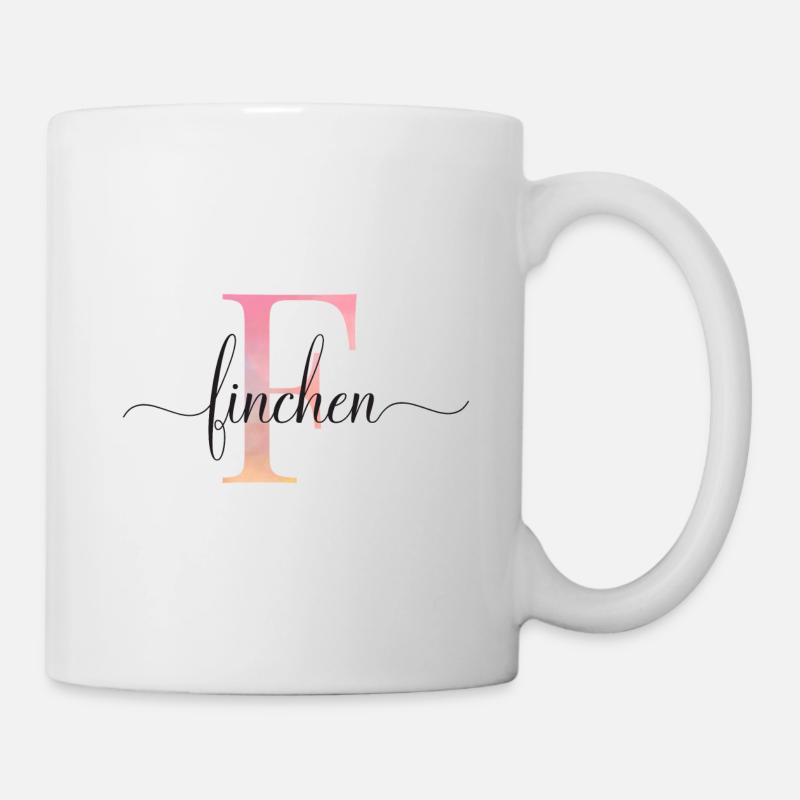 F| Monogram | Name | FinchenWatercolor - Mug - white
