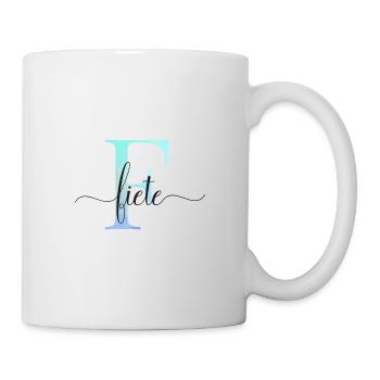 E| Monogramm | Name | Fiete| Watercolor - Tasse - Weiß - Rechts