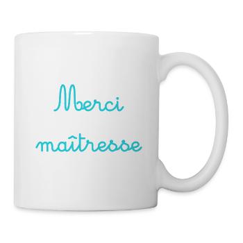 MERCI. MAÎTRESSE. MAÎTRE. MERCI MAÎTRESSE - Mug blanc - blanc - Droite