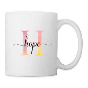 H | Monogram | Name | Hope |Watercolor - Mug - white - Right