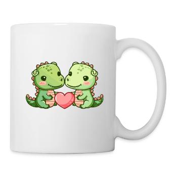 Alligator Couple Love Couple In Love - Mug - white - Right