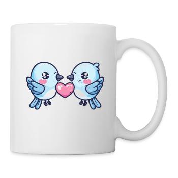 Colombe Couple Amour Couple Dans L’amour Paix - Mug blanc - blanc - Droite