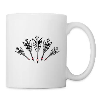 Dartpfeile Symbol Darts Team - Tasse - Weiß - Rechts