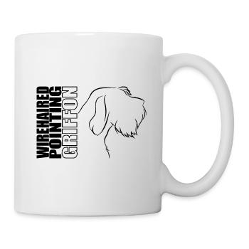 Pointage à poil dur Griffon profil chiens chien de chasse - Mug blanc - blanc - Droite