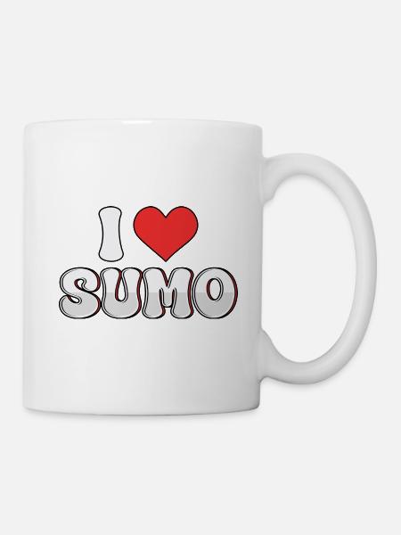 Ich liebe Sumo - Tasse - Weiß