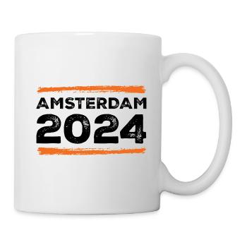 Amsterdam 2024 Spruch - Tasse - Weiß - Rechts