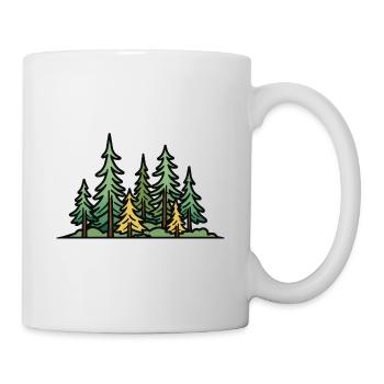 Wald Landschaft Bäume Natur - Tasse - Weiß - Rechts