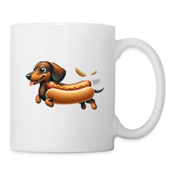 Dackel als Hotdog der Hund für Hundeliebhaber - Tasse - Weiß - Rechts