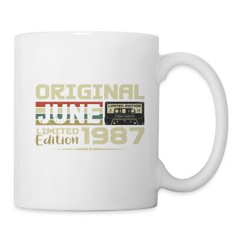 June 1987 Vintage Born In June 1987 Birthday - Mug - white - Right
