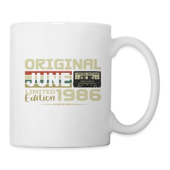 Juin 1986 Vintage Nées En Juin 1986 Anniversaire - Mug blanc - blanc - Droite