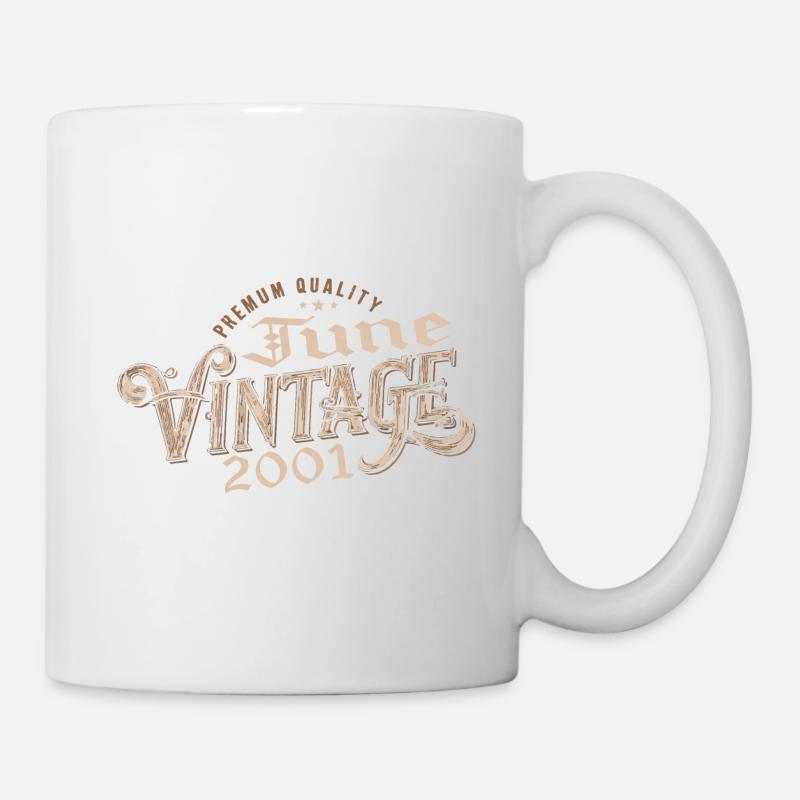 June 2001 Cadeau 23e Anniversaire Vintage 2001 - Mug blanc - blanc