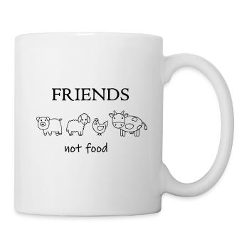 Amis pas de nourriture / Végétalien / Vegetaria - Mug blanc - blanc - Droite