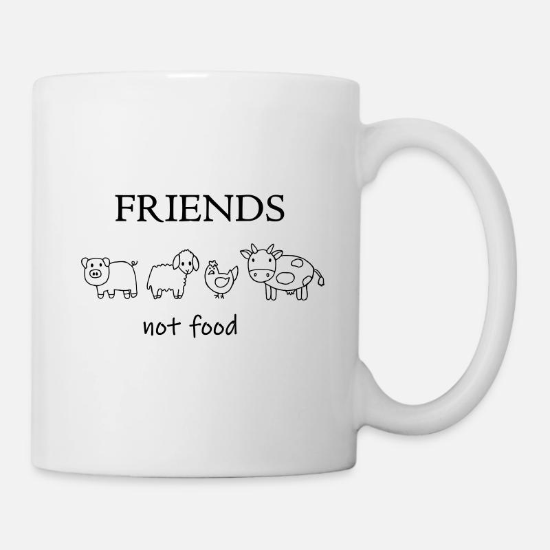 Amis pas de nourriture / Végétalien / Vegetaria - Mug blanc - blanc