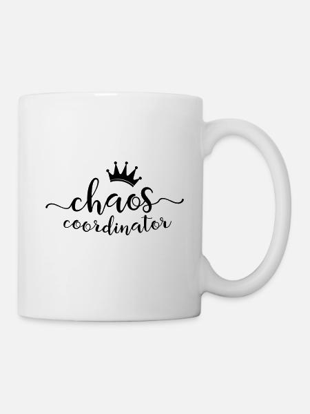 CROWN - chaos coordinator - Tasse - Weiß
