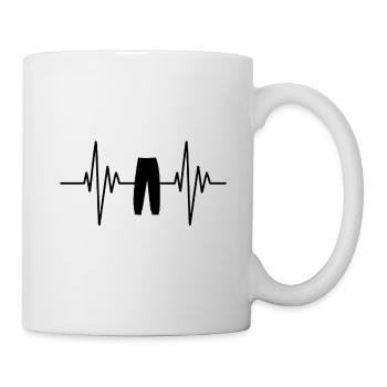 Mein Herz schlägt für meine Jogginghose - Chillen - Tasse - Weiß - Rechts