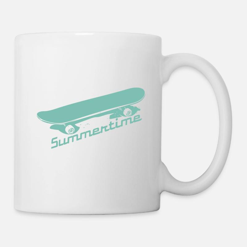 Skateboard mint - Mug - white