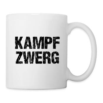Kampf Zwerg - Tasse - Weiß - Rechts