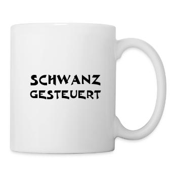 Schwanz gesteuert - Tasse - Weiß - Rechts