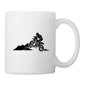 Motorbike motorcyclist - Mug - white - Right