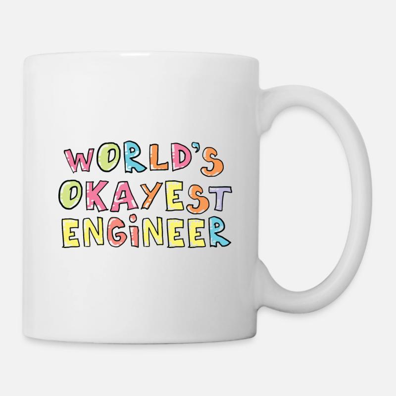 World's Okayest Engineer Gift Idea - Tasse - Weiß