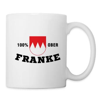 Oberfranke Geschenk Frankenland Dialekt Wappen - Tasse - Weiß - Rechts