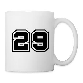 29 Zahl symbol - Tasse - Weiß - Rechts